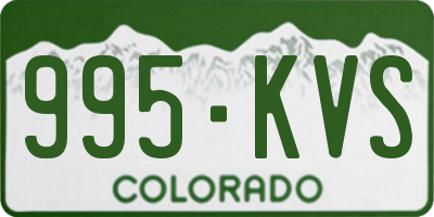 CO license plate 995KVS