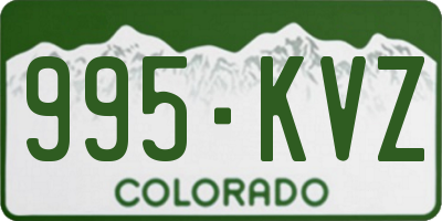 CO license plate 995KVZ