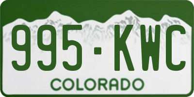 CO license plate 995KWC
