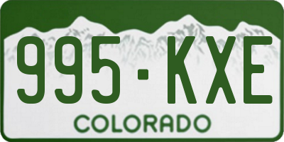 CO license plate 995KXE