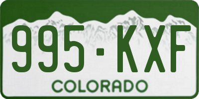 CO license plate 995KXF