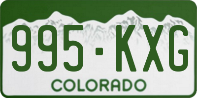 CO license plate 995KXG
