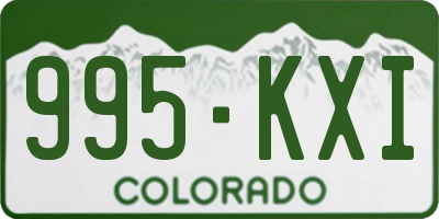 CO license plate 995KXI