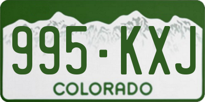 CO license plate 995KXJ