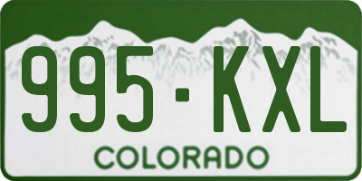 CO license plate 995KXL