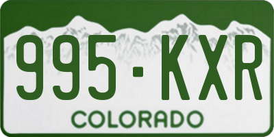 CO license plate 995KXR
