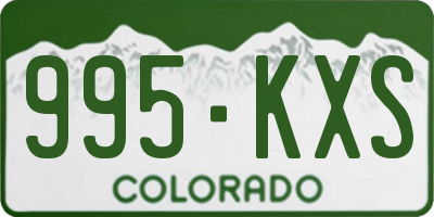 CO license plate 995KXS