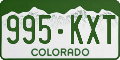 CO license plate 995KXT
