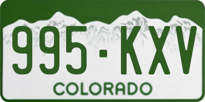 CO license plate 995KXV