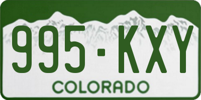 CO license plate 995KXY