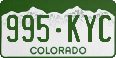 CO license plate 995KYC