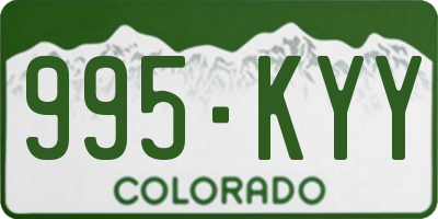 CO license plate 995KYY