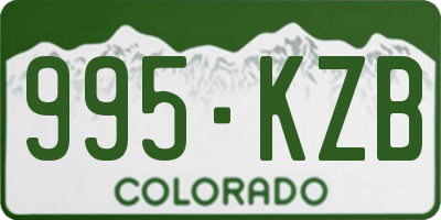 CO license plate 995KZB