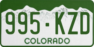 CO license plate 995KZD