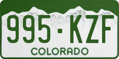 CO license plate 995KZF