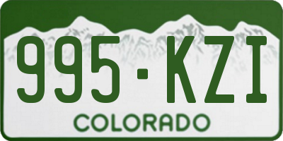 CO license plate 995KZI