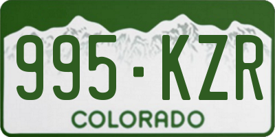 CO license plate 995KZR