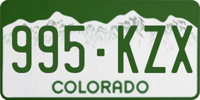 CO license plate 995KZX