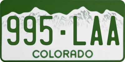 CO license plate 995LAA
