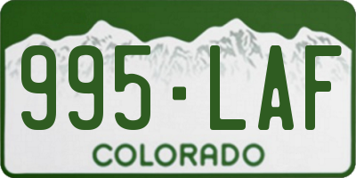 CO license plate 995LAF