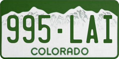 CO license plate 995LAI