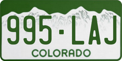 CO license plate 995LAJ