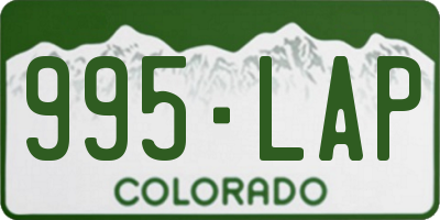CO license plate 995LAP