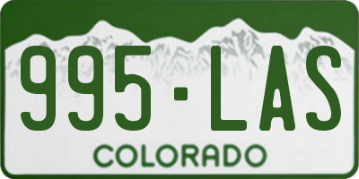 CO license plate 995LAS