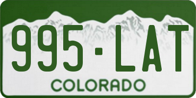 CO license plate 995LAT