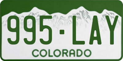 CO license plate 995LAY