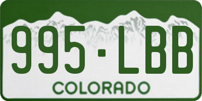 CO license plate 995LBB