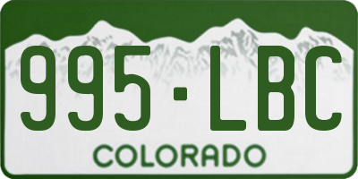 CO license plate 995LBC