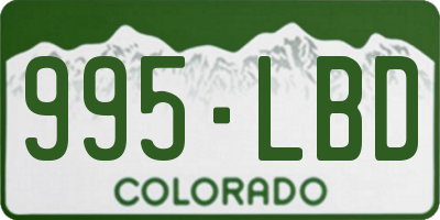 CO license plate 995LBD