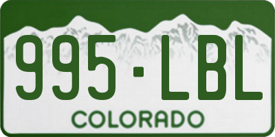 CO license plate 995LBL