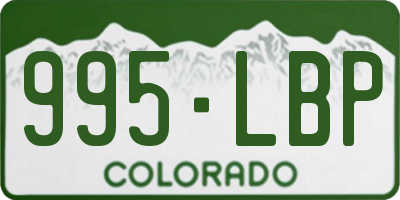 CO license plate 995LBP
