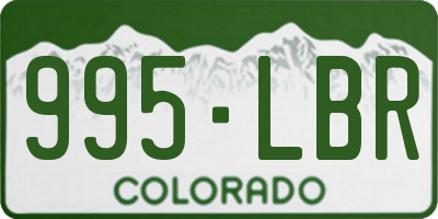 CO license plate 995LBR
