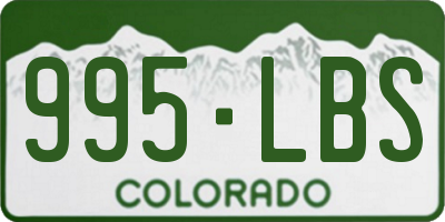 CO license plate 995LBS