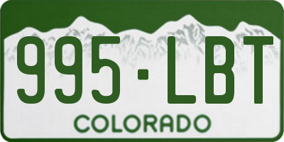 CO license plate 995LBT