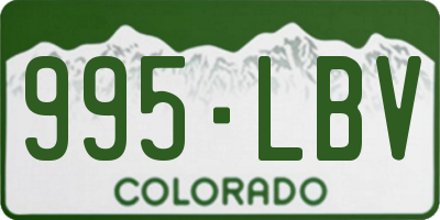 CO license plate 995LBV
