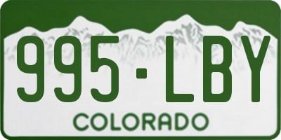 CO license plate 995LBY