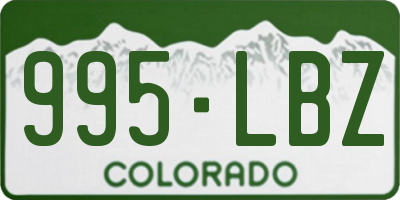 CO license plate 995LBZ