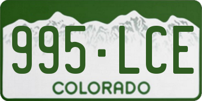 CO license plate 995LCE