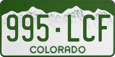 CO license plate 995LCF