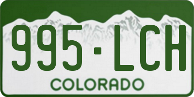 CO license plate 995LCH