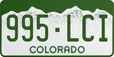 CO license plate 995LCI
