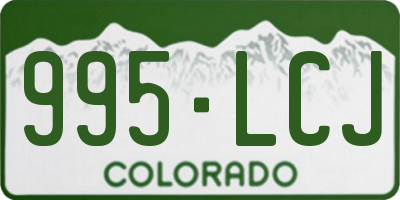 CO license plate 995LCJ