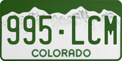 CO license plate 995LCM