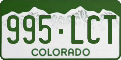 CO license plate 995LCT