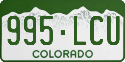 CO license plate 995LCU