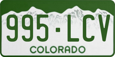 CO license plate 995LCV